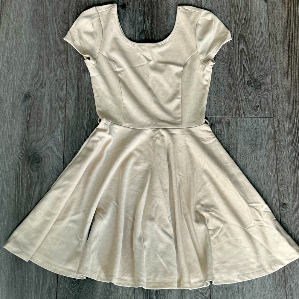 Beige A-Line Dress